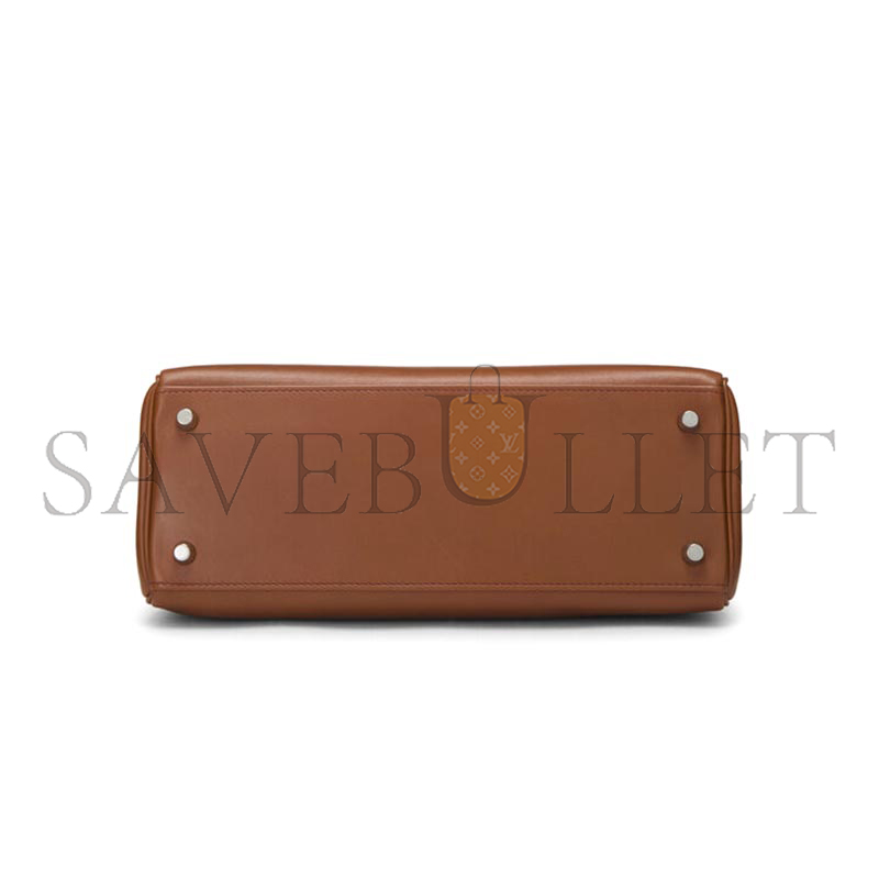 H**mes MASTER KELLY 28 FAUVE BARENIA PALLADIUM HARDWARE (28*22*10cm)
